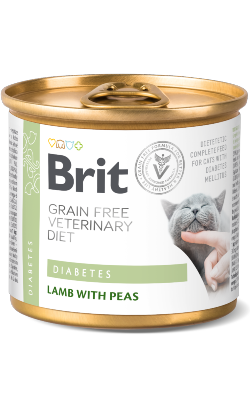 Brit Veterinary Diet Cat Diabetes Grain-Free Lamb & Pea – imagem principal