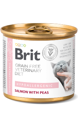 Brit Veterinary Diet Cat Hypoallergenic Grain-Free Salmon with Pea – imagem principal