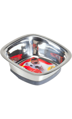 Camon Comedouro Inox Quadrado Durapet para cão – imagem principal