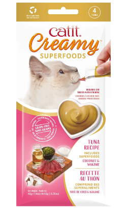 Catit Creamy Superfoods Snack | Atum, Coco & Wakame – imagem principal