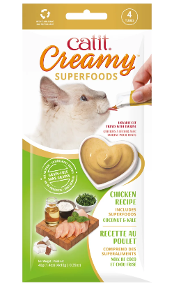Catit Creamy Superfoods Snack | Frango, Coco e Couve – imagem principal