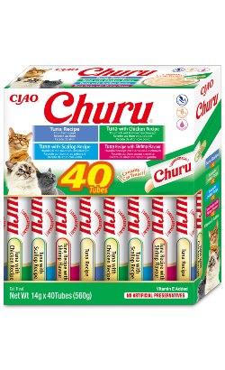 Churu Creamy Cat Treat Pack 40 Variedade de Atum e Marisco – imagem principal