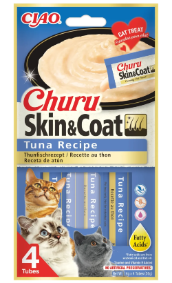 Churu Creamy Cat Treat Skin & Coat Receita de Atum