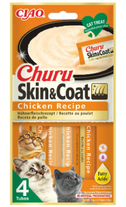 Churu Creamy Cat Treat Skin & Coat Receita de Frango – imagem principal