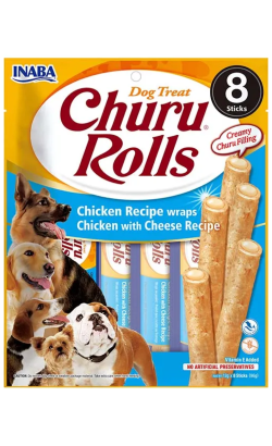 Churu Rolls Dog Treat Receita de Wraps de Frango e Queijo – imagem principal