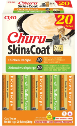 Churu Skin & Coat Cat Treat Pack 20 Receita de Frango – imagem principal