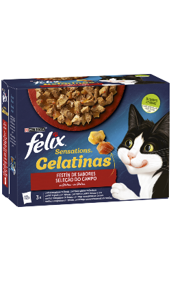 Felix Sensations Gelatinas Selecção do Campo Vaca, Frango, Pato e Borrego – imagem principal
