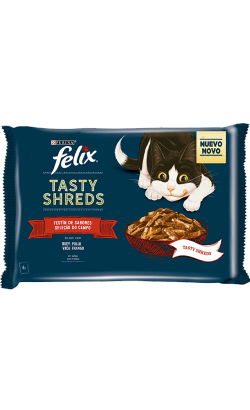 Felix Tasty Shreds Selecção do Campo Vaca e Frango