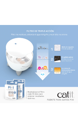 Fonte p/ Gatos Catit PIXI em Aço Inoxidável – imagem secundária 1