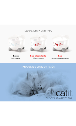 Fonte p/ Gatos Catit PIXI em Aço Inoxidável – imagem secundária 3