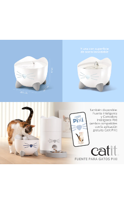 Fonte p/ Gatos Catit PIXI em Aço Inoxidável – imagem secundária 4