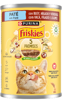 Friskies Gato Adulto Paté de Carne de Vaca e Legumes