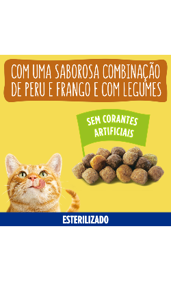 Friskies Gato Esterilizado | Frango, Peru & Legumes – imagem secundária 3