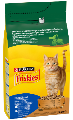 Friskies Gato Esterilizado | Frango, Peru & Legumes – imagem principal