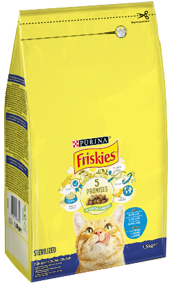 Friskies Gato Esterilizado | Salmão, Atum & Legumes