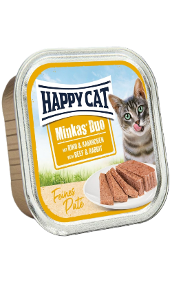 Happy Cat Minkas Duo Patê Vaca & Coelho