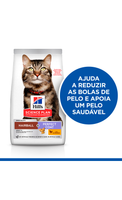 Hills Science Plan Adult Cat Hairball & Perfect Coat with Chicken – imagem secundária 2