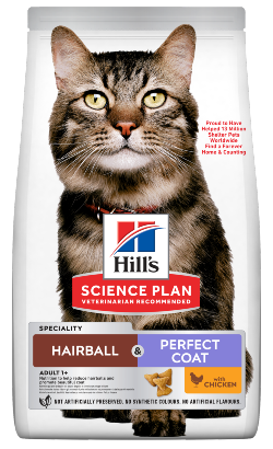 Hills Science Plan Adult Cat Hairball & Perfect Coat with Chicken – imagem principal