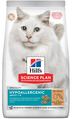 Hills Science Plan Cat Adult Hypoallergenic with Eggs & Insect – imagem principal