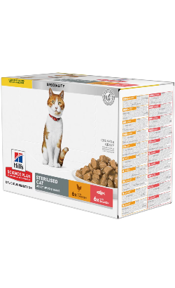 Hills Science Plan Cat Young Adult with Chicken & Salmon Multipack