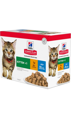 Hills Science Plan Feline Kitten Chicken & Ocean Fish Multipack