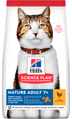 Hills Science Plan Mature Adult Cat 7+ with Chicken – imagem principal