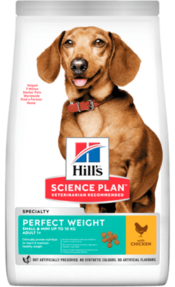 Hills Science Plan Perfect Weight Small & Mini Adult with Chicken – imagem principal