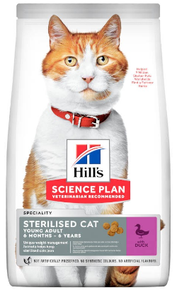 Hills Science Plan Sterilised Cat Adult with Duck – imagem principal