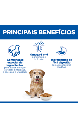 Hills Science Plan Youthful Vitality Small & Mini Mature Adult 7+ with Chicken & Rice – imagem secundária 1