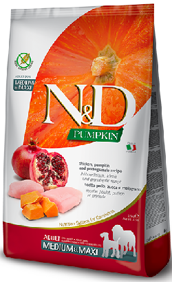 N&D Pumpkin Chicken & Pomegranate Medium Maxi Adult