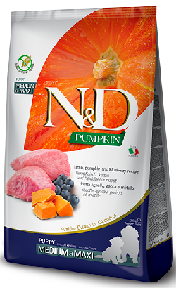 N&D Pumpkin Lamb, Pumpkin & Blueberry Puppy Medium Maxi