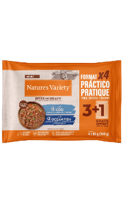 Natures Variety Cat Pedaços em Molho Multipack Bacalhau & Peixe do Oceano