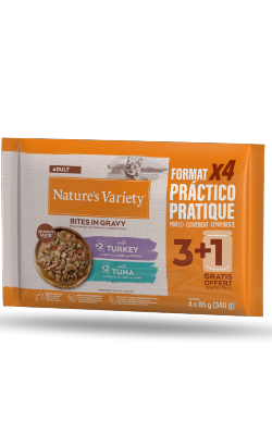 Natures Variety Cat Pedaços em Molho Multipack Peru & Atum