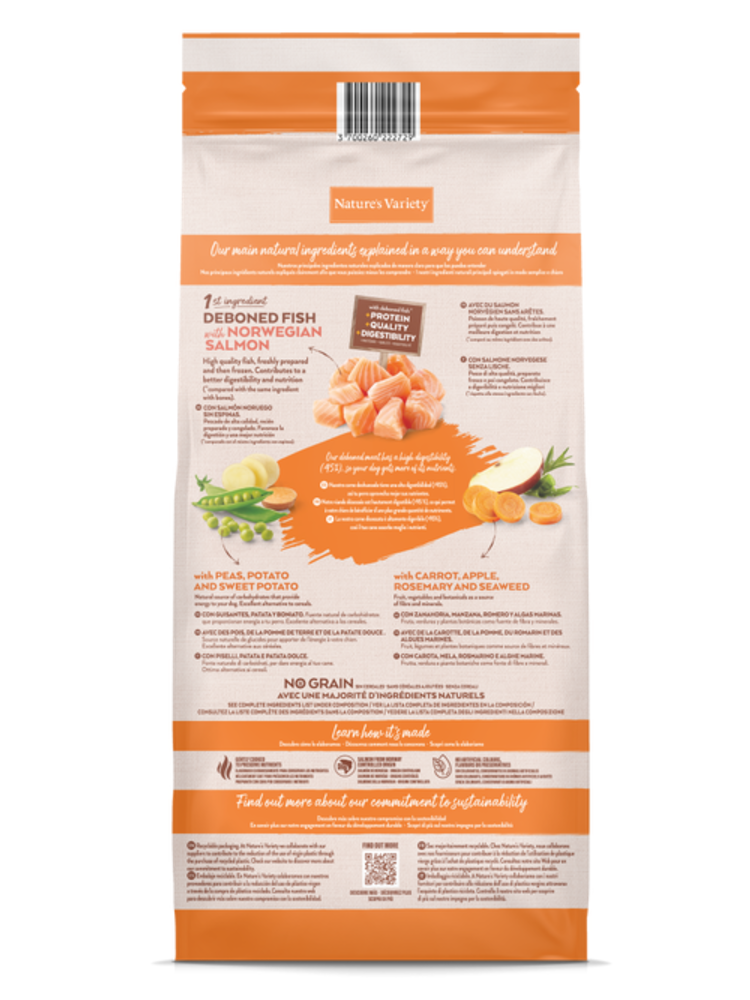 Natures Variety Medium Maxi Adult No Grain Salmão da Noruega – imagem secundária 1