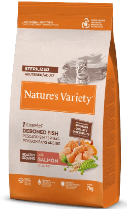 Natures Variety Sterilized Adult Cat Healthy Grains Salmão – imagem principal