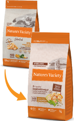 Natures Variety Sterilized Adult Cat No Grain Frango do Campo – imagem secundária 1