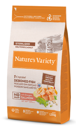 Natures Variety Sterilized Adult Cat No Grain Salmão da Noruega
