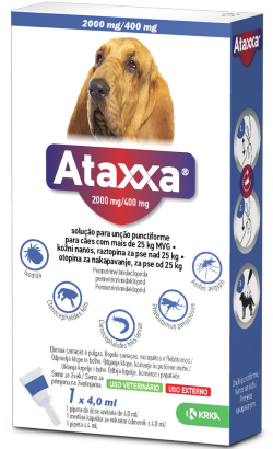 Pipetas antiparasitárias Ataxxa 4,0 ml Cão 25 - 40 Kg para cão – imagem principal