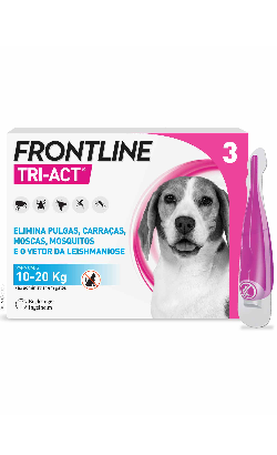 Pipetas antiparasitárias Frontline Tri-Act Cão 10-20 kg