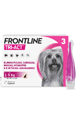 Pipetas antiparasitárias Frontline Tri-Act Cão 2-5 kg