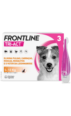 Pipetas antiparasitárias Frontline Tri-Act Cão 5-10 kg