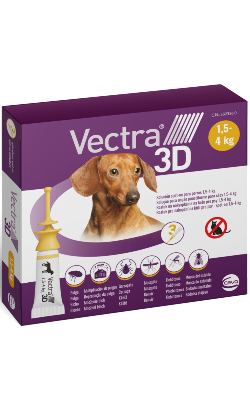 Pipetas antiparasitárias Vectra 3D Cão XS 1.5 - 4 Kg para cão – imagem principal