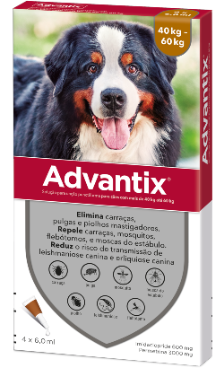 Pipetas para Cão Advantix 40 - 60 Kg