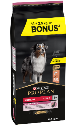 Pro Plan Medium Adult Sensitive Skin Salmon - Bónus