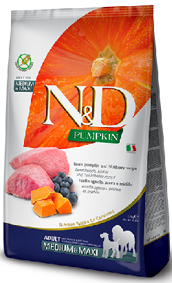 Ração para cão N&D Pumpkin Lamb & Blueberry Medium Maxi Adult – imagem principal