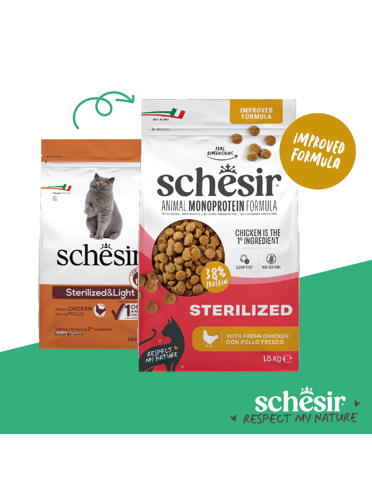 Schesir Cat Sterilized Monoprotein Formula with Chicken – imagem secundária 1