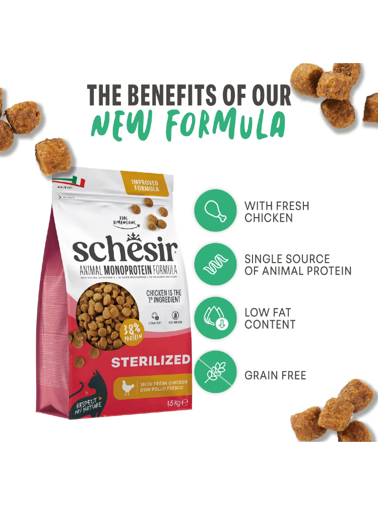 Schesir Cat Sterilized Monoprotein Formula with Chicken – imagem secundária 2