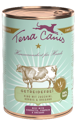 Terra Canis Sem Cereais Vaca com Courgette, Abóbora e Orégano – imagem principal