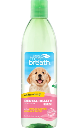 Tropiclean Fresh Breath Dental Health Solution for Puppies – imagem principal