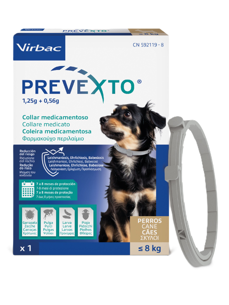 Virbac Prevexto Coleira Medicamentosa para Cães Pequenos